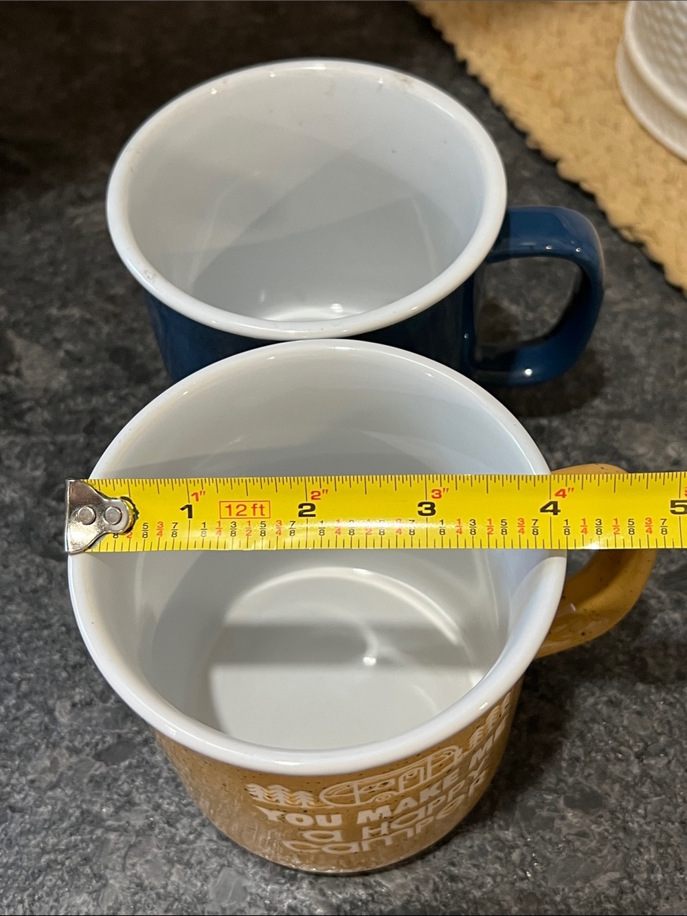 Ceramic Camping Mug Duo - Navy & Mustard - Picture 6 of 6